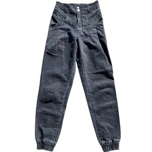 High-Waisted Black Jeans